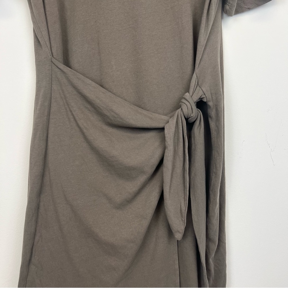 Rails Edie Dress in Canteen Olive Green Women’s Large Faux Wrap T-Shirt Casual - Picture 6 of 10